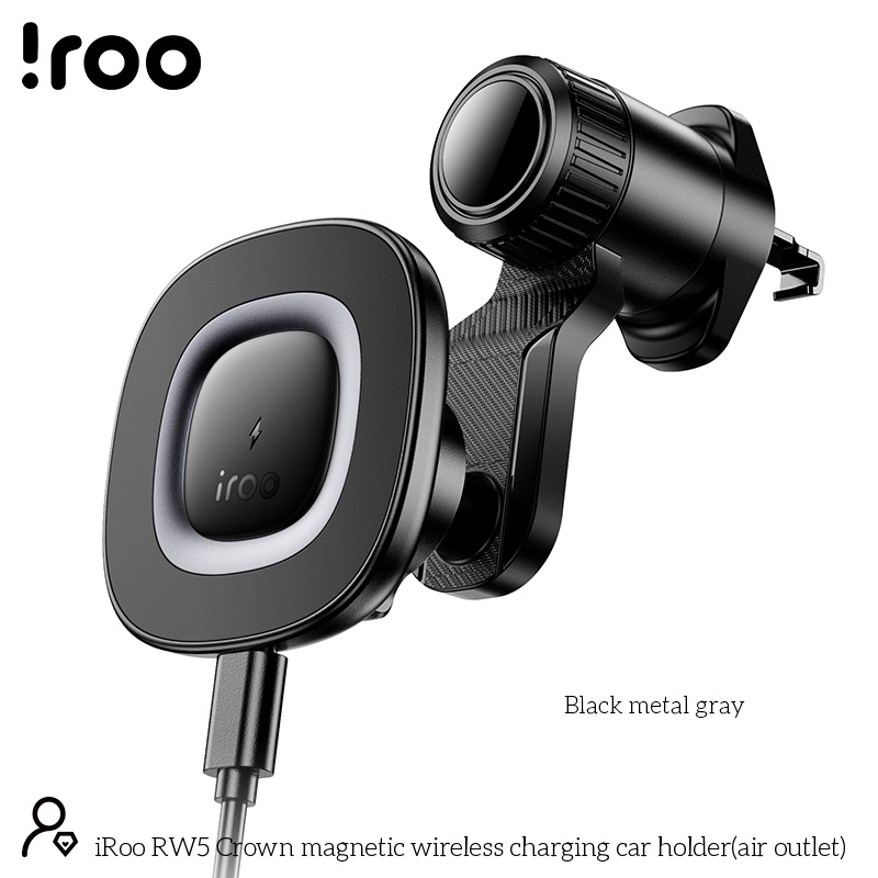 iRoo RW5 | 15W Wireless Charging, Air Vent Super Strong MagSafe Compatible Holder (Universal) (copy)