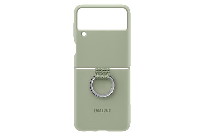 [FW10-2] Original Samsung Galaxy Z Flip 3 Silicone Ring Case - Olive Green