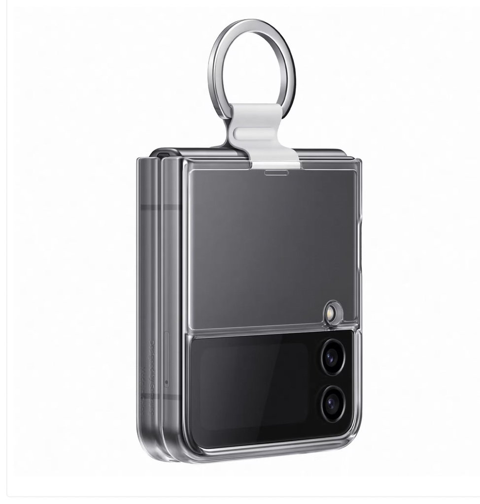 [FW10-1] Original Samsung Galaxy Z Flip 4 Clear Cover /w Ring - Transparent