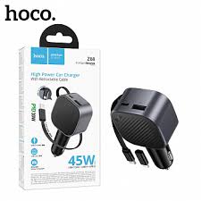 Hoco Z68 Hero 45W(1A1C)+Type-C car charger with retractable cable